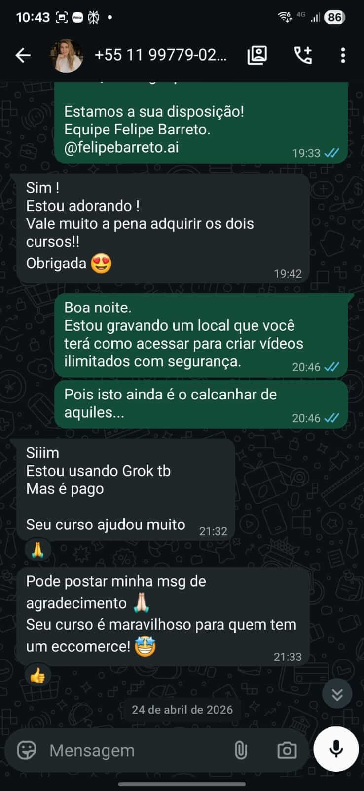Nunca tinha gravado antes.